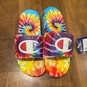 Champion Rainbow Tie Dye Mega Slide Sandals